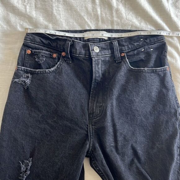Abercrombie & Fitch 90s Relaxed Jeans Straight Distressed Baggy Size 28 Short - Picture 9 of 12